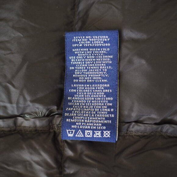 Nautica Lightweight Duck Down Feather Puffer Jacket Men's Large Olive Green - Picture 11 of 11